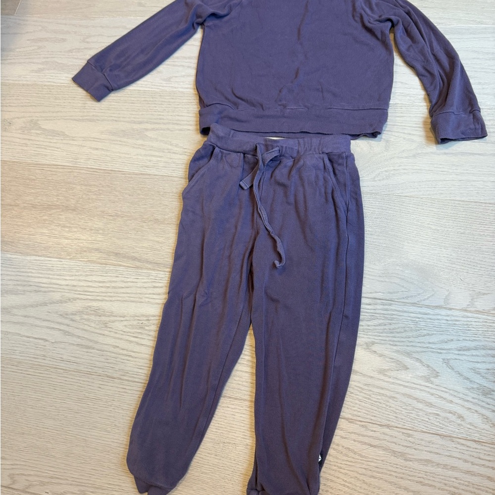 Kyte BABY Bamboo Jersey Jogger Set-Currant 4T